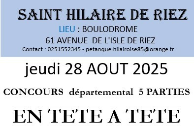 2025 08 28 Concours tête à tête à St Hilaire