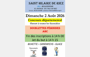 2026 08 02 Concours doublettes féminines à St Hilaire