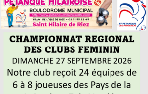 Championnat des clubs open et féminin 2026