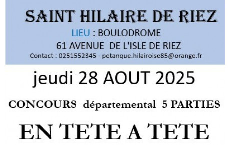 2025 08 28 Concours tête à tête à St Hilaire