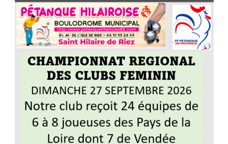 Championnat des clubs open et féminin 2026